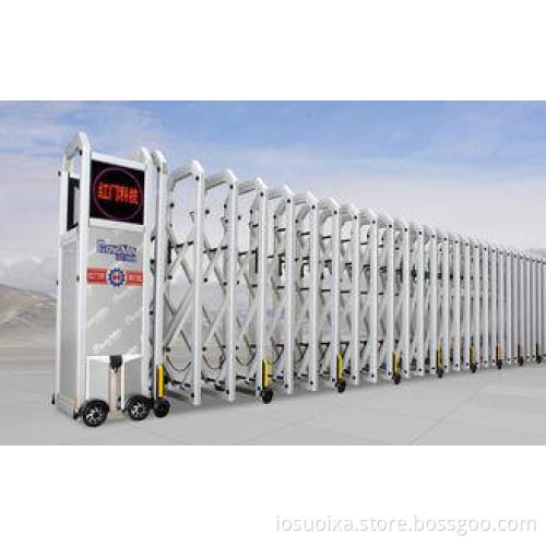 Powder Coating Expandable Electric Retractable Gate , Multi
